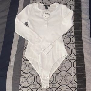 White knit bodysuit